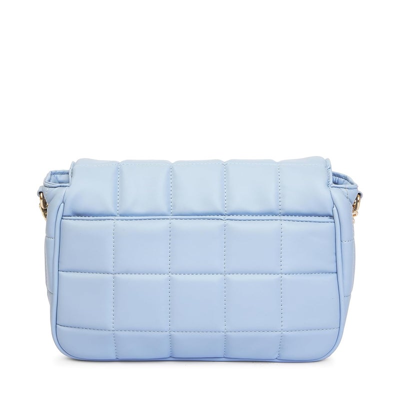 KLEIO Vegan Quilted Crossbody Sling Bag for Women and Girls - Turquoise - Image 5